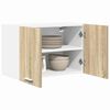 vidaXL H&auml;ngeschrank 2 pcs Sonoma-Eiche und Wei&szlig; 60 x 31 x 40 cm