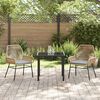 vidaXL Garten Essgruppe mit Kissen 3 pcs Braun Poly-Rattan