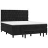 vidaXL Boxspringbett mit Matratze Schwarz 180x200 cm Samt