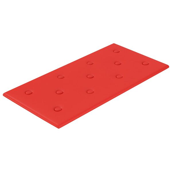 vidaXL Wandpaneele 12 Stk. Rot 60x30 cm Kunstleder 2,16 m²