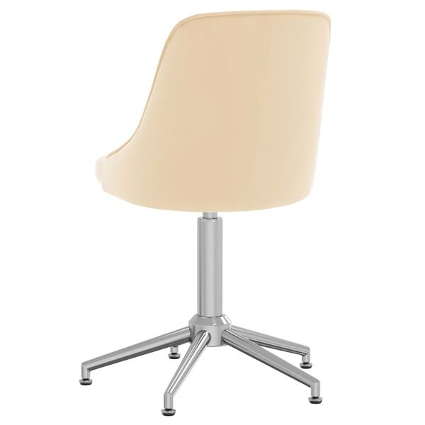vidaXL Esszimmerstuhl Drehbar Creme Samt