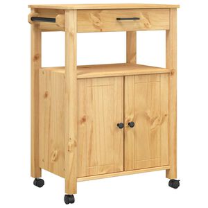 vidaXL K&uuml;chenwagen MONZA 60x40x88,5 cm Massivholz Kiefer