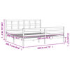 vidaXL Massivholzbett mit Kopfteil