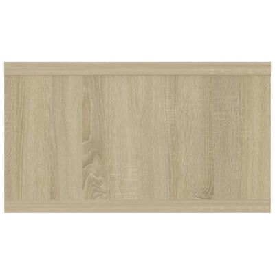 vidaXL Wandregal Weiß Sonoma-Eiche 102x30x17 cm Holzwerkstoff