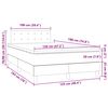 vidaXL Boxspringbett mit Matratze & LED Dunkelbraun 120x190 cm Stoff