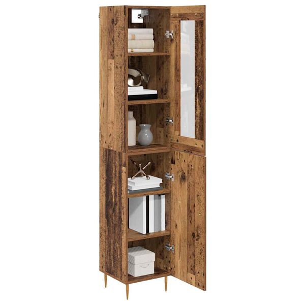 vidaXL Highboard 2 pcs Altholz Holzwerkstoff