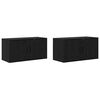 vidaXL Wand-TV-Schrank Set 2 stk. Schwarz Eichen-Optik Holzwerkstoff