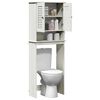 vidaXL Toilettenschrank VIGO Wei&szlig; und Antikwei&szlig; 60 x 27 x 161 cm