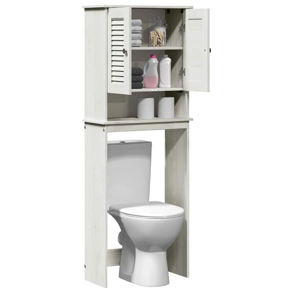 vidaXL Toilettenschrank VIGO Wei&szlig; und Antikwei&szlig; 60 x 27 x 161 cm