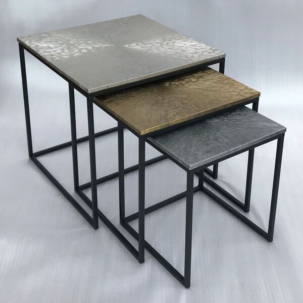 HSM Collection 3-tlg. Couchtisch-Set Fletcher Quadratisch