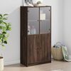 vidaXL Highboard mit T&uuml;ren Braun Eiche-Optik 68x37x142cm Holzwerkstoff