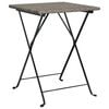 vidaXL Bistrotisch Klappbar Grau 55x54x71 cm Poly Rattan