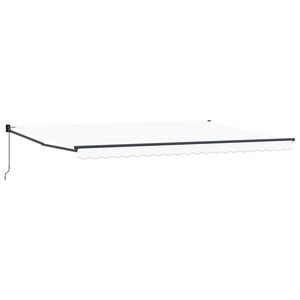 vidaXL Markise Wei&szlig; 500 x 300 cm Polyester und Metall
