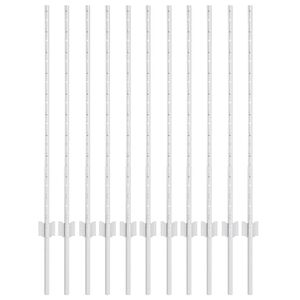 vidaXL Eingebetteter Zaunpfosten 11 pcs Silber 140 cm