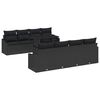 vidaXL Garten-Sofa-Set 9 Stk. Schwarz Poly-Rattan
