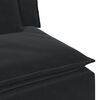 vidaXL Modulares Sofa mit Kissen Schwarz