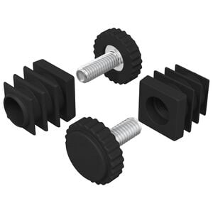 vidaXL M&ouml;bel Leveler Verstellbar 2 Stk. Schwarz M6 PP