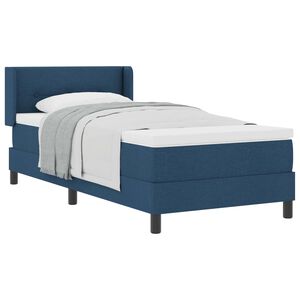 vidaXL Boxspringbett mit Matratze Blau 200 x 80 cm Polyester