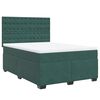 vidaXL Boxspringbett mit Matratze Dunkelgr&uuml;n 140x190 cm Samt