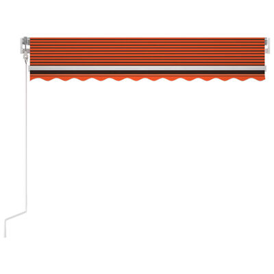 vidaXL Automatische Markise mit LED Windsensor 300x250 cm Orange/Braun