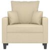 vidaXL Sessel Creme 60 cm Stoff