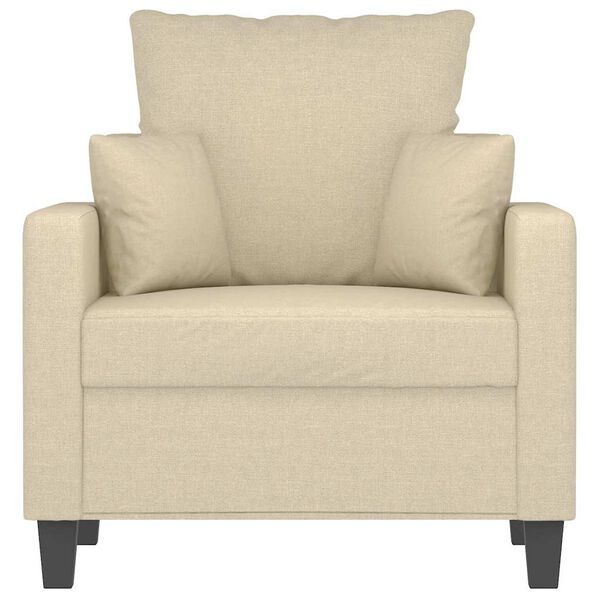 vidaXL Sessel Creme 60 cm Stoff