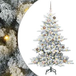 vidaXL K&uuml;nstlicher klappbarer Weihnachtsbaum Wei&szlig; 150 cm PVC und Stahl