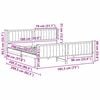 vidaXL Bettgestell Braun und Dunkelgrau 180 x 200 cm Massivholz Kiefer