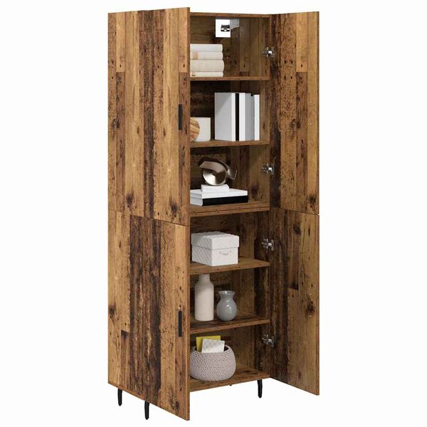 vidaXL Highboard 2 pcs Altholz Holzwerkstoff