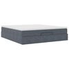 vidaXL Ottoman-Bett mit Matratze Dunkelgrau 180x200 cm Samt