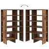 vidaXL Schuhschrank mit Regal mit Speicher 2 pcs Altholz Holzwerkstoff