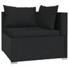 vidaXL 10-tlg. Garten-Lounge-Set mit Kissen Poly Rattan Schwarz