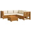 vidaXL 6 stk. Outdoor-Sofagarnitur Massivholz Akazie Braun