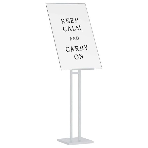 vidaXL Messest&auml;nde Wei&szlig; 26,5 x 26,5 x 127 cm Stahl