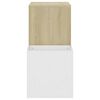 vidaXL Flur-Schuhschrank Weiß Sonoma Eiche 105x35,5x70cm Holzwerkstoff