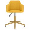 vidaXL Esszimmerst&uuml;hle 4 Stk. Drehbar Gelb Samt