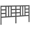 vidaXL Kopfteil Grau 186x4x100 cm Massivholz Kiefer