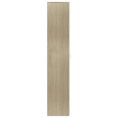 vidaXL Schuhschrank Weiß Sonoma-Eiche 80x35,5x180 cm Holzwerkstoff