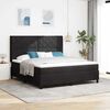 vidaXL Boxspringbett mit Kopfteil Schwarz 180 x 200 cm Samt