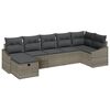 vidaXL Garten-Sofa-Set 7 pcs Grau 55 x 62 x 69 cm Poly Rattan