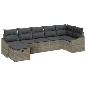 vidaXL Sofa Set mit Kissen 8 pcs Poly-Rattan