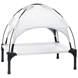 vidaXL Hundebett 71 x 64 x 71 cm Stahl Silber Grau