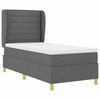 vidaXL Boxspringbett mit Matratze Dunkelgrau 200 x 80 cm Stoff