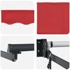 vidaXL Einziehbare Markise Rot 350 x 250 cm Polyester und Aluminium