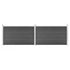 vidaXL Zaunelement Set WPC 353x105 cm Schwarz