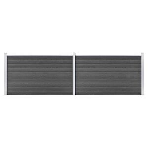 vidaXL Zaunelement Set WPC 353x105 cm Schwarz