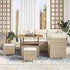 vidaXL Garten-Sofa-Set mit Kissen mit Speicher 8 pcs Beige und Creme