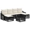 vidaXL Gartensofa-set 7 pcs Schwarz Poly-Rattan