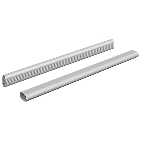 vidaXL Kleiderstange 2 pcs Silber 764 x 15 x 29 mm Aluminiumlegierung