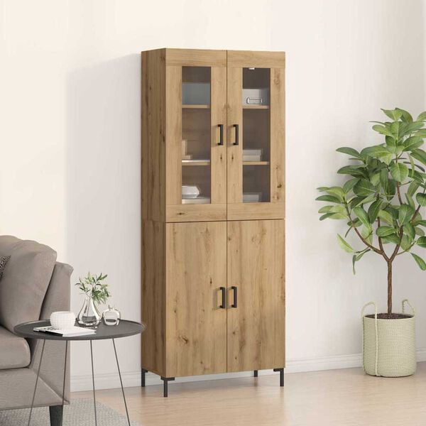 vidaXL Highboard 2 pcs Artisan-Eiche 69,5 x 34 x 180 cm Holzwerkstoff